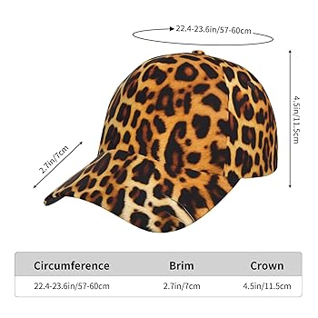 Baseball Cap for Women Men,Stripes on Leopards - Adjustable